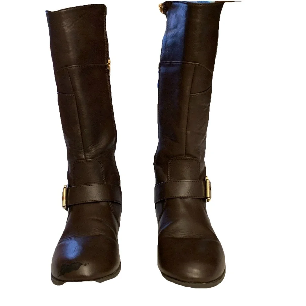 Michael Kors Brown Boots  For Girls Sz 1 Inside Zipper 1